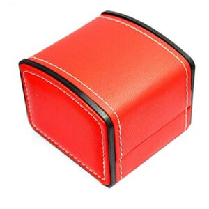 milevo leather watch box, single watch box pu leather fitting