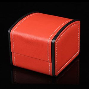 MILEVO Leather Watch Box, Single Watch Box PU Leather Fitting