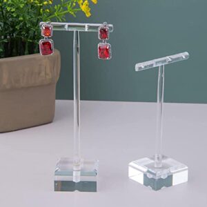 MILEVO Earrings,eardrop,dangler,Jewelry T Bar - Small Acrylic Earring Tree Stand | Earring Display for Selling Jewelry, Earring T Stand Jewelry Display, Stud Earring Holder Stand