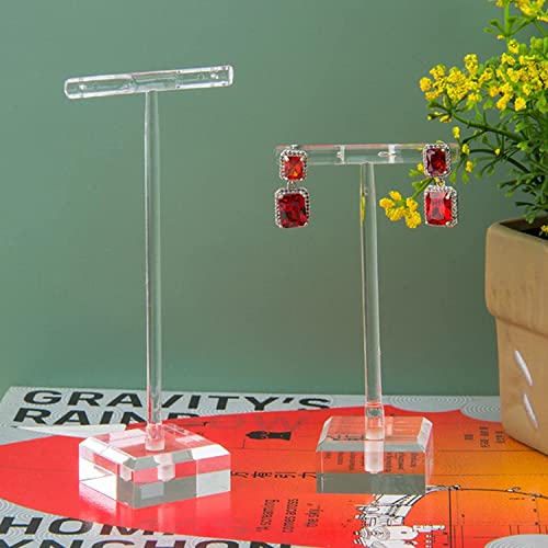 MILEVO Earrings,eardrop,dangler,Jewelry T Bar - Small Acrylic Earring Tree Stand | Earring Display for Selling Jewelry, Earring T Stand Jewelry Display, Stud Earring Holder Stand