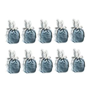 milevo jewellery drawstring bags, 10pcs blue flannelette gift bag, jewelry pouches with drawstring,candy bag for wedding packaging ( color : blue )