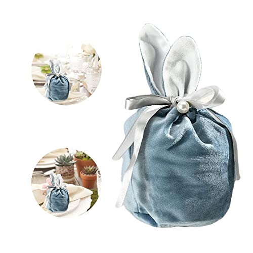 MILEVO Jewellery Drawstring Bags, 10PCS Blue Flannelette Gift Bag, Jewelry Pouches with Drawstring,Candy Bag for Wedding Packaging ( Color : Blue )