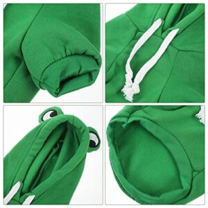 Dog Hoodie Dog Sweatshirt: Dog Hoodie Coat Winter Sweatshirt Frog Style Pet Warm Jacket Warm Puppy Costume Windproof Dog Clothes Soft Sweater Puppy Sweatshirt