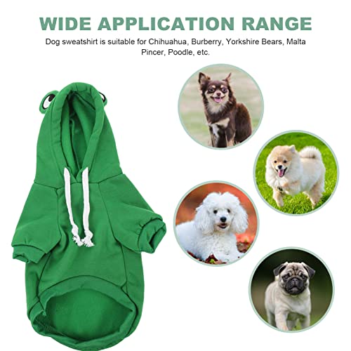 Dog Hoodie Dog Sweatshirt: Dog Hoodie Coat Winter Sweatshirt Frog Style Pet Warm Jacket Warm Puppy Costume Windproof Dog Clothes Soft Sweater Puppy Sweatshirt