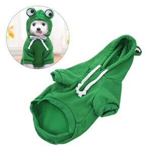 Dog Hoodie Dog Sweatshirt: Dog Hoodie Coat Winter Sweatshirt Frog Style Pet Warm Jacket Warm Puppy Costume Windproof Dog Clothes Soft Sweater Puppy Sweatshirt