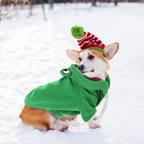 Dog Hoodie Dog Sweatshirt: Dog Hoodie Coat Winter Sweatshirt Frog Style Pet Warm Jacket Warm Puppy Costume Windproof Dog Clothes Soft Sweater Puppy Sweatshirt