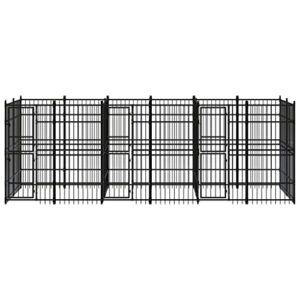 loibinfen Outdoor Heavy Duty Dog Kennel, Steel Dog Playpen,78.7" Height Portable Dog Fence, Dog Crate Cage Kennel Outdoor Dog House, Dog Exercise Pen for Small/Medium/Large Dogs, 119 ft²
