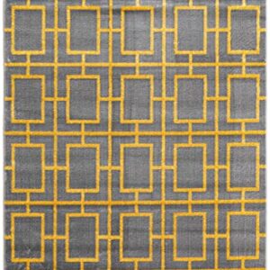 Rugs.com Marilyn Monroe™ Glam Trellis Collection Rug – 5' x 8' Gray Gold Medium Rug Perfect for Bedrooms, Dining Rooms, Living Rooms