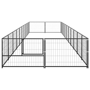 loibinfen Dog Fence Outdoor,393.7"x 78.7"x 27.6" Outdoor Dog Playpen Heavy Duty Dog Kennel House with Lockable Latch,Dog Crate Exercise Pens Outdoor Pet Puppy Playpen,Black 215.3 ft²