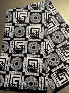 black and white ankara #1 fabric 1 yard, mud fabric african fabric, 100% cotton african cloth, ankara head tie scarf, african print wax, one yard ankara african print