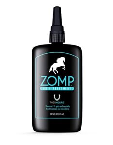 therazure zomp liquid hoof thrush and white line treatment for horses: effective for thrush relief and prevention on all hooved animals