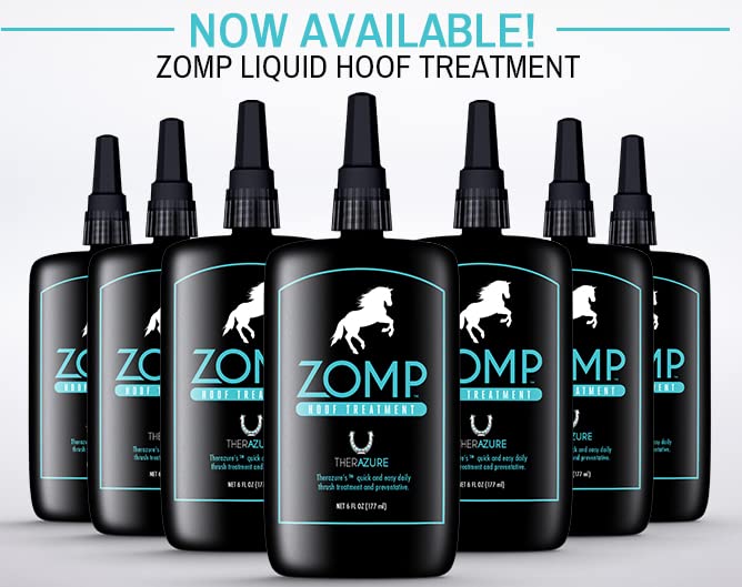 Therazure Zomp Liquid Hoof Thrush and White Line Treatment for Horses: Effective for Thrush Relief and Prevention on All Hooved Animals