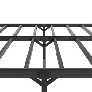 Anwickmak Metal Platform Bed Frame, Strong Metal Structure, Sufficient Storage Space,Box Spring,No Easy Assembly, Full Size,Black