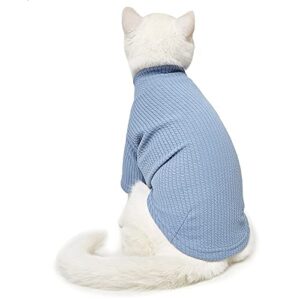 Female Dog Sweaters Cats Color Pure Breathable Clothes High-Neck Dogs Two-Legged Pet Clothes