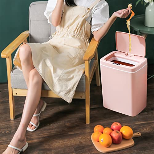 ZSEDP Automatic Sensor Induction Trash Can Home Rubbish Cans Kitchen Bathroom Electric Type Touch Waste Bin Paper Dustbin Bucket ( Color : OneColor , Size : As The Picture Shows )