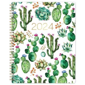 2024 planner - planner 2024, jan.2024 - dec.2024, 2024 planner weekly and monthly with tabs, 8" x 10", flexible cover, thick paper, twin-wire binding, perfect daily organizer