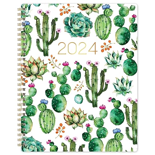 2024 Planner - Planner 2024, Jan.2024 - Dec.2024, 2024 Planner Weekly and Monthly with Tabs, 8" x 10", Flexible Cover, Thick Paper, Twin-Wire Binding, Perfect Daily Organizer