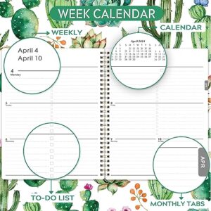 2024 Planner - Planner 2024, Jan.2024 - Dec.2024, 2024 Planner Weekly and Monthly with Tabs, 8" x 10", Flexible Cover, Thick Paper, Twin-Wire Binding, Perfect Daily Organizer