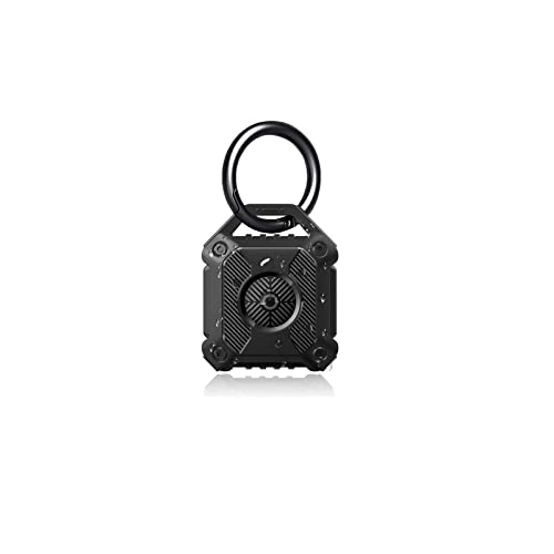 Waterproof AirTag Holder, AirTag Case with Keychain, Screw Full Cover, 360° Full Protection,Durable Anti-Scratches Secure Holder Case Protect for Apple AirTag Tracker(Black1Pack)