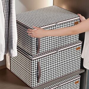 Qiopertar Visual Clothes Storage Bag Wardrobe Sorting Storage Box Portable Storage Bag Winter Quilt Storage Box