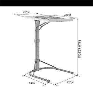 WYKDD Folding Laptop Table Black with Adjustable Height and Tilt Angle Portable Gaming Computer Desk Tablet Stand Tray