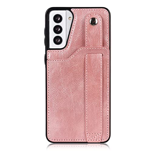 Phone Case Cover Compatible with Samsung Galaxy S21 Plus Leather Wallet Phone Case Stand Wrist Strap Phone Case Adjustable Wrist Strap Phone Case Compatible with Samsung Galaxy S21 Plus Bags Sleeves (