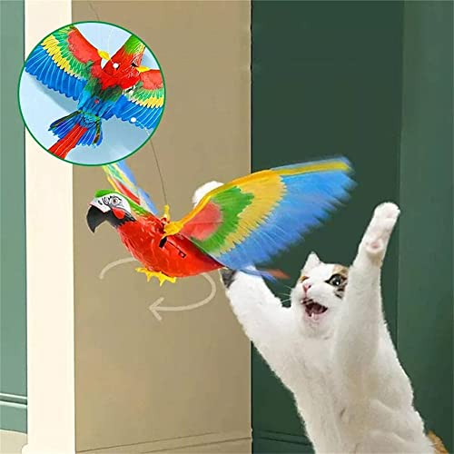 Simulation Bird Interactive Cat Toy, Cat Chew Toys for Indoor Cats, Automatic Hanging Eagle Flying Bird Funny Cat Interactive Toy Supplies for Cats Kitten Play Chase Exercise