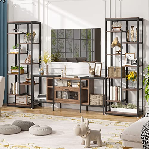 Tribesigns 70.8 Inch Tall Bookshelf, 8-Tier Industrial Open Bookcase, Metal Etagere Bookcase Storage Display Shelf Unit for Living Room Bedroom Home Office (1)