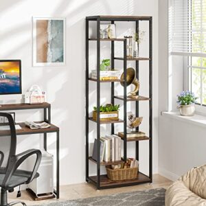 Tribesigns 70.8 Inch Tall Bookshelf, 8-Tier Industrial Open Bookcase, Metal Etagere Bookcase Storage Display Shelf Unit for Living Room Bedroom Home Office (1)