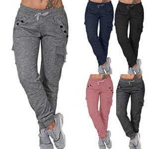 Vickyleb Women's Pants Yoga Pants for Women, Crossover Flare Leggings with Tummy Control High Waist and Wide Leg Pajama Pants