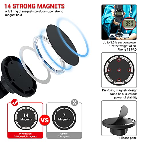 Phone Holder Mount Magnetic Accessories: Fitness Equipment Gym Motorcycle Handlebar, Exercise Bike, Treadmill, Stroller, Cart, for Magsafe iphone 15 14 13 12 Plus Pro Max & All Cellphone Stand Clamp