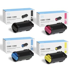 versalink c500/c505 standard capacity toner bundle- utye c500 color set toner cartridge replacement for xerox c500 c505 c500n c500dn c505n c505dn printer(4 pack, black/cyan/magenta/yellow)