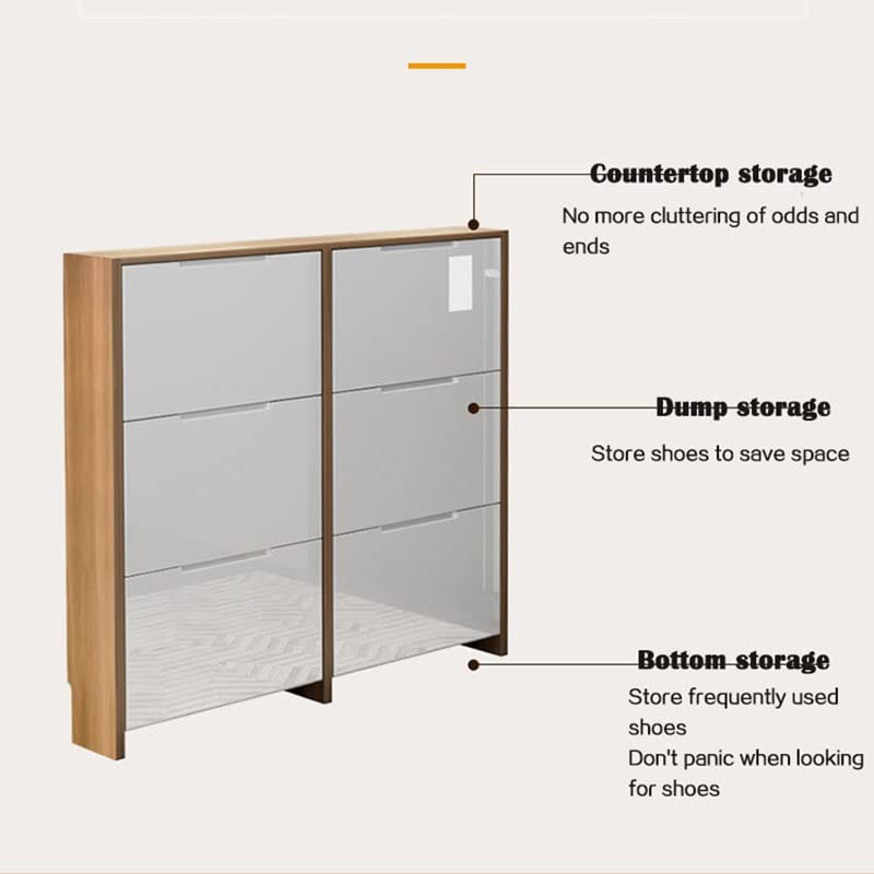 LDCHNH Living Room Shoe Rack Organizer Cabinet Thin Shoe Cabinet Door Tipping Bucket Shoe Cabinet for Small Apartment (Color : D, Size : 100cm)