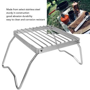 Portable Camping Grill Grate,Campfire Grill, Folding Campfire Grill Stainless Steel Collapsible Camping Stove Grate Rack Net for Barbecue Picnic Camping Backpacking