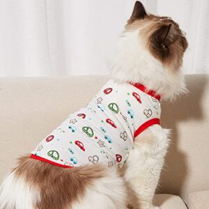 Cat Dog Clothes Puppy T Shirt Cute Print Dog Vest Apparel Doggie Tank Tops Small Dog Clothes Spring Summer Pet Shirt B Large