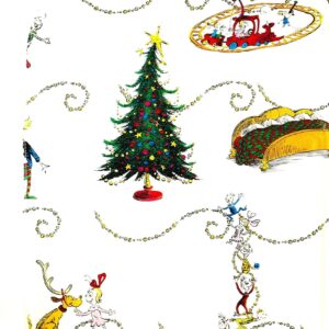 Designware Christmas Grinchmas Cindy Lou Whoville Party Decoration Vinyl Tablecover (52 Inches x 70 Inches)