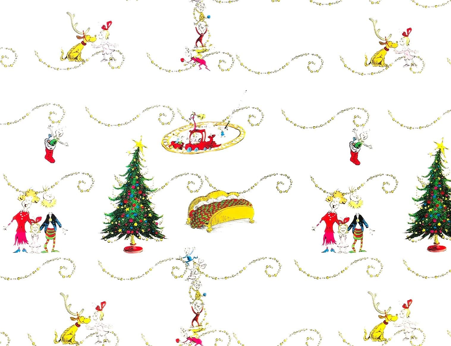 Designware Christmas Grinchmas Cindy Lou Whoville Party Decoration Vinyl Tablecover (52 Inches x 70 Inches)