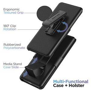 Encased DuraClip Designed for Samsung Galaxy S23 Ultra Belt Clip Case, Slim Phone Case with Holster (Black)