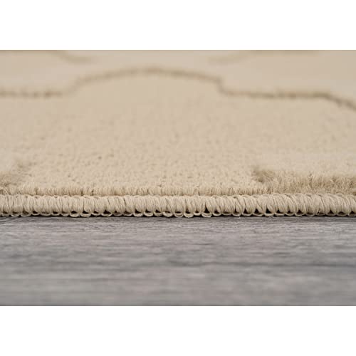 Garland Rug Quatro 6 ft. x 9 ft. Area Rug Tan