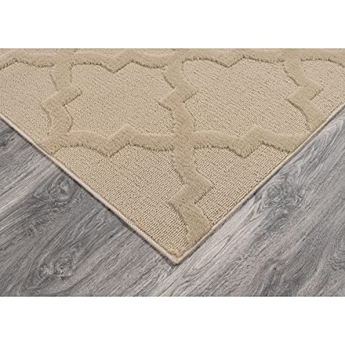 Garland Rug Quatro 6 ft. x 9 ft. Area Rug Tan