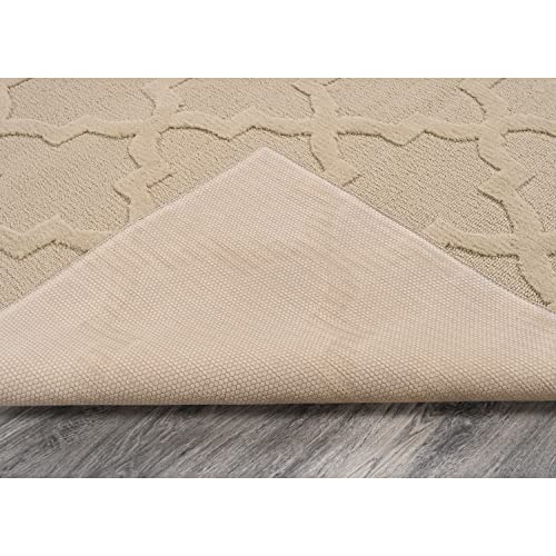 Garland Rug Quatro 6 ft. x 9 ft. Area Rug Tan