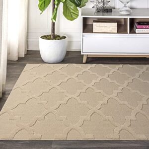 Garland Rug Quatro 6 ft. x 9 ft. Area Rug Tan