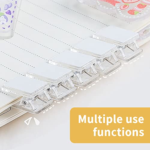 Self Adhesive Clips, Plastic Sticky Clips, Double-Sided Adhesive Spring Clips, Wall Clips, Shower Curtain Clips, Poster Clips Picture Hanging Clips for Home and Office (25 Pack, Clear)