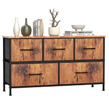 sweetcrispy dresser for bedroom, dresser for kids room, 12 drawers dresser chest of drawers for bedroom, metal frame and wood top for tv stand up to 45 inch with fabric storage drawer units