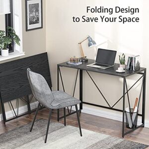 NOBLEWELL HOME Folding Computer Desk, Black