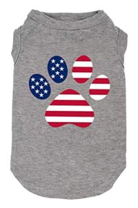 weokwock dog clothes american flag printed for dog shirt popsicle 4th of july funny graphic t shirts small large dog sport vest (large, grey02)