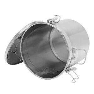 NG NOPTEG 21L Stainless Steel Airtight Canister for Kitchen, Rice Cereal Grain Canisters Container for Household Kitchen Food Bean Flour Oil Sugar Milk Cookie Storager Bucket w/Handles+Lid