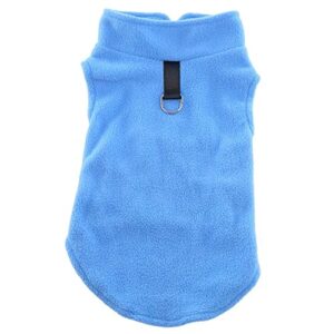 fleece vest dog clothes - fall winter dog sweater pet clothing, warm soft pullover sleeveless dog jacket coat for small medium dogs(xl,blue)