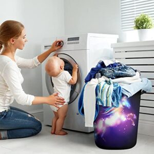 Fantasy Unicorn Large Laundry Basket Hamper Bag Washing with Handles for College Dorm Portable