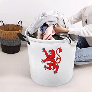 Lion Rampant Scotland Large Laundry Basket Hamper Bag Washing with Handles for College Dorm Portable